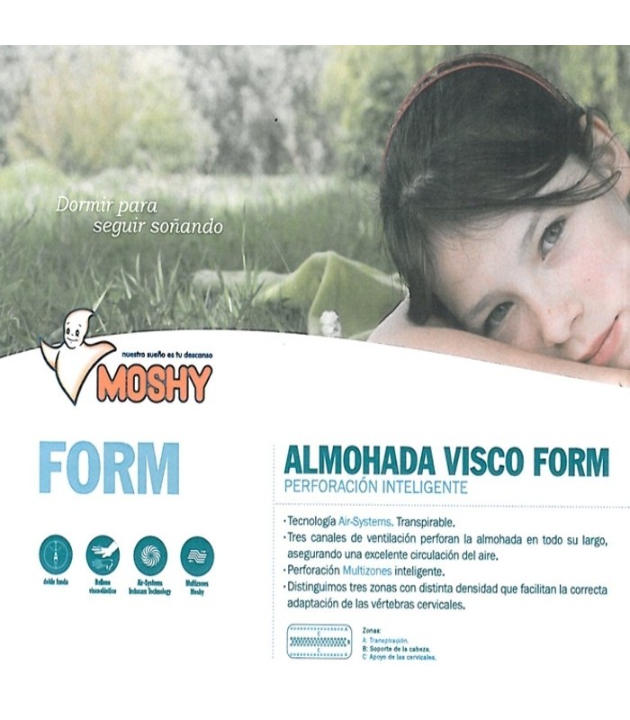 Almohada Moshy Visco Form almohada de 75cms. 