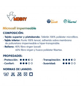 Cubrecolchón Moshy Microcell impermeable