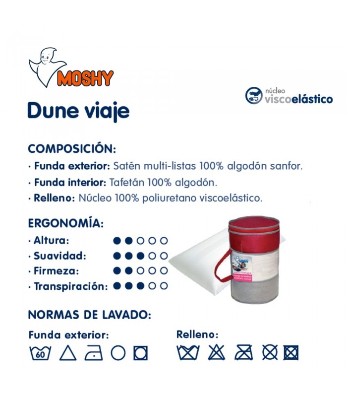 Almohada Moshy Dune Viaje