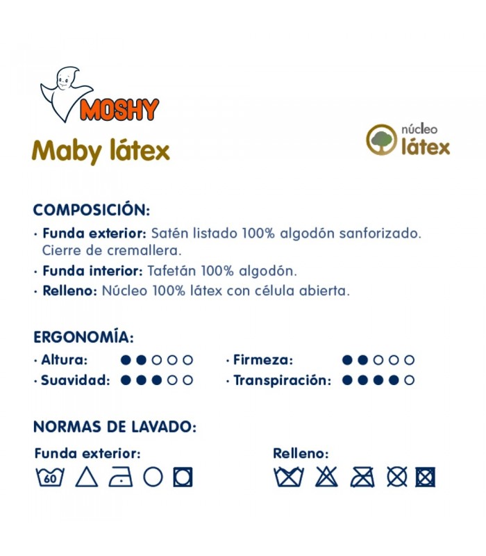 Almohada Moshy Maby Látex