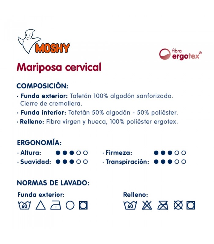 Almohada Moshy Mariposa Cervical