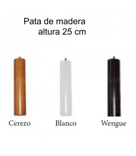Pata de madera para somier o base tapizada