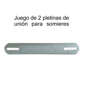 Juego de 2 pletinas de unión para somieres