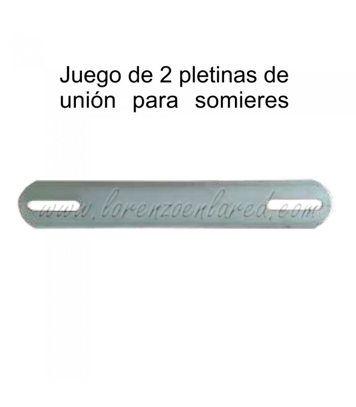 Juego de 2 pletinas de unión para somieres
