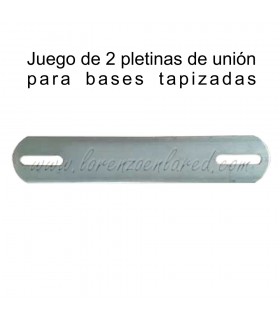 Juego de 2 pletinas de unión para bases tapizadas