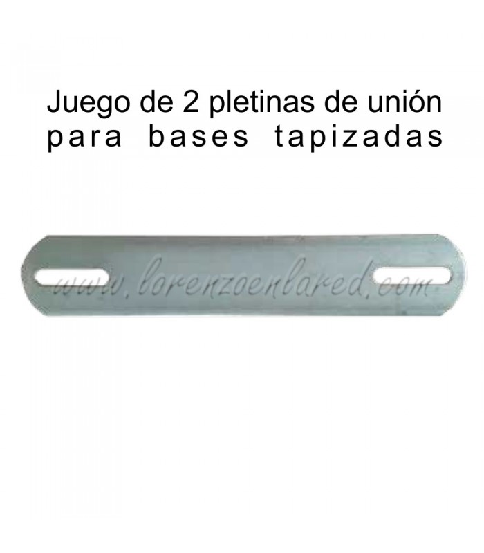 Juego de 2 pletinas de unión para bases tapizadas
