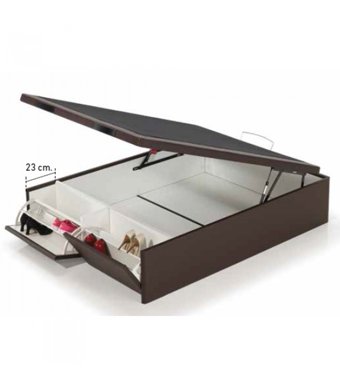 Canapé H890 de polipiel con zapatero frontal