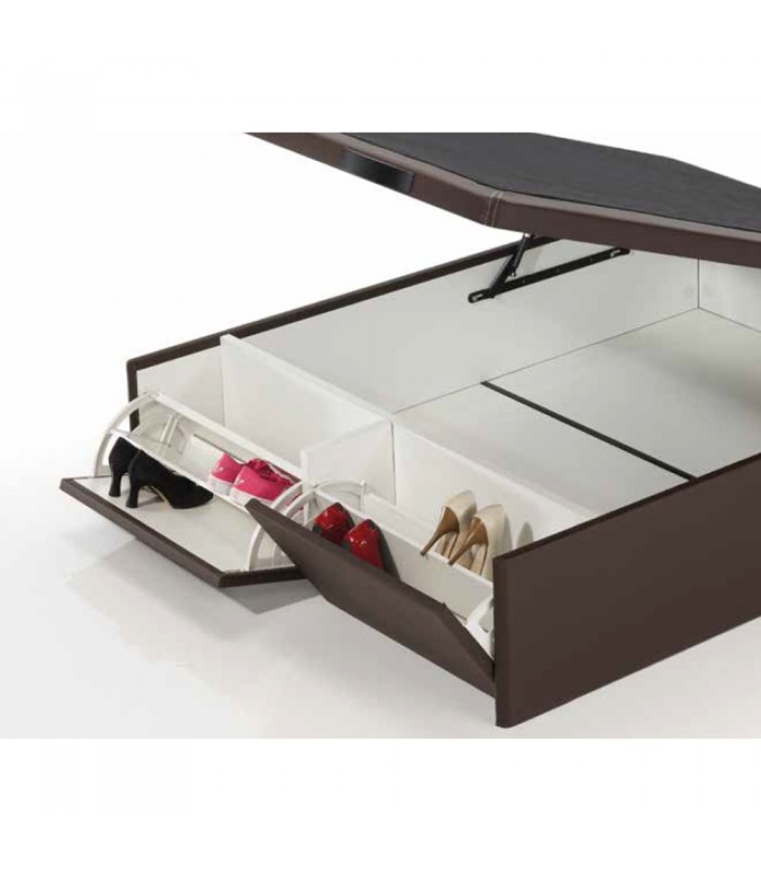 Canapé H890 de polipiel con zapatero frontal