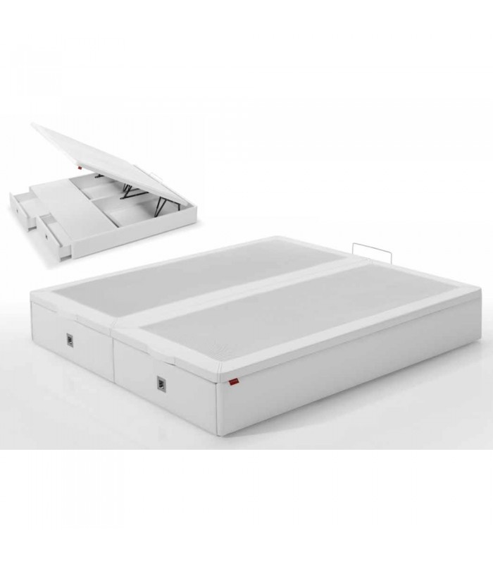 Canapé H980 tapizado textil con 2 cajones frontales