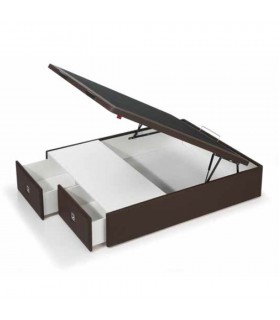 Canapé H980 tapizado textil con 2 cajones frontales