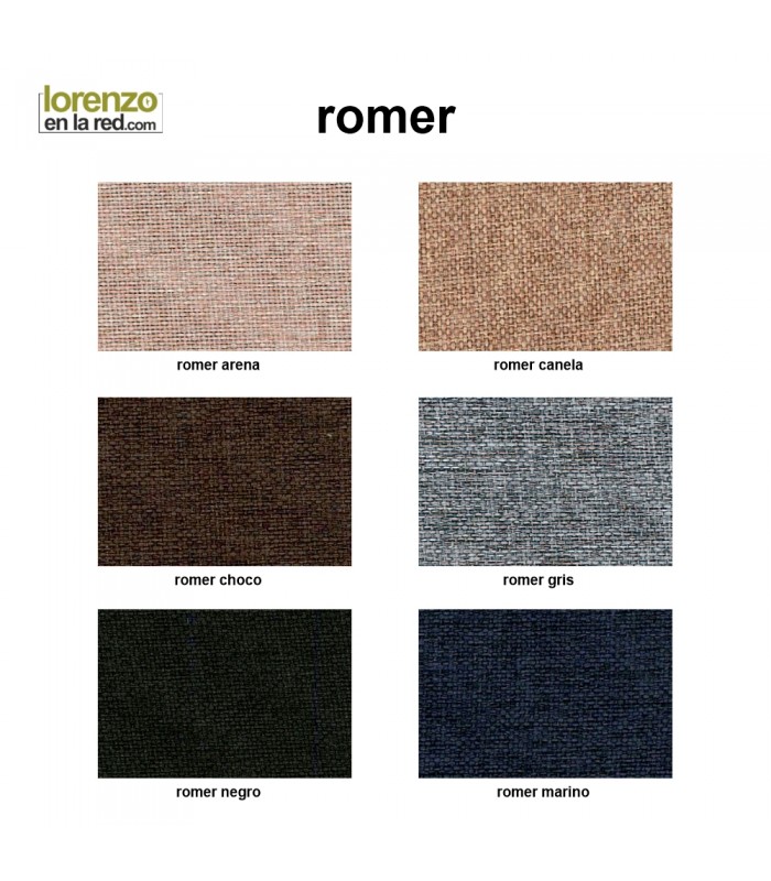 Canapé H980 tapizado textil con 2 cajones frontales