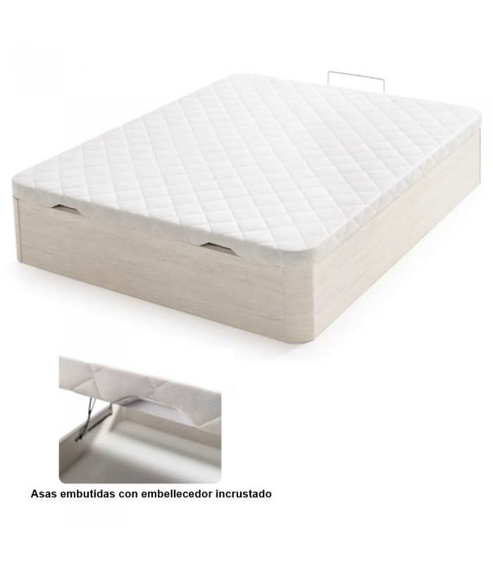 Opción de Tapa Premium con tirador incrustado para canapés serie S