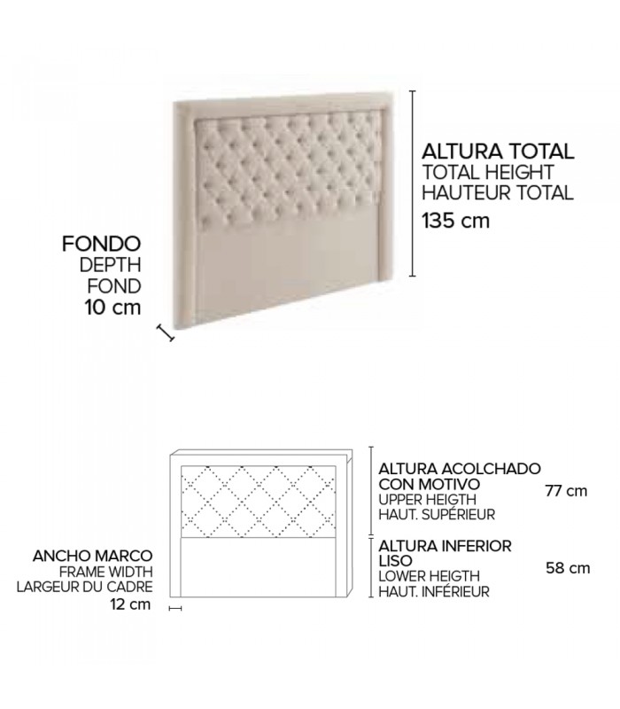 Medidas de Cabecero Mikonos