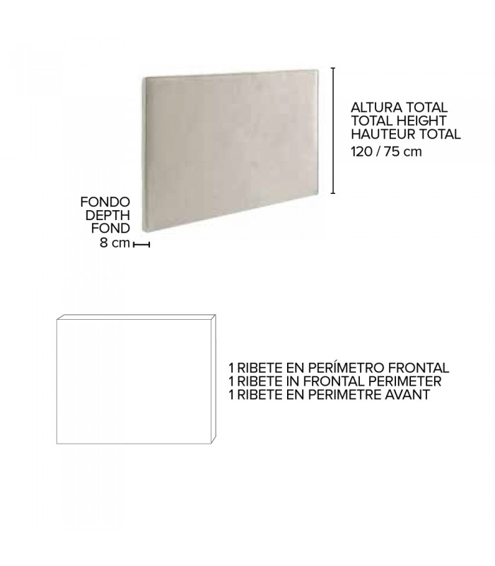 Cabecero Lisboa, medidas