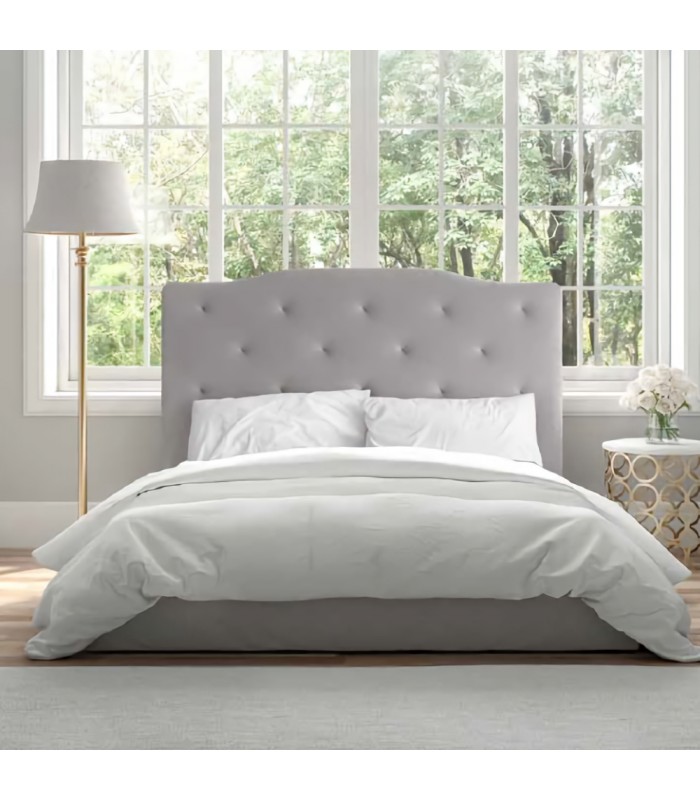 Cabecero tapizado Grecia, acabado Koral 3 Plata