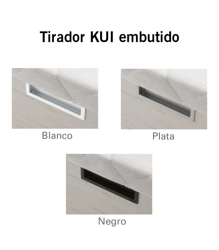 Opción de tirador embutido KUI para canapés Serie S