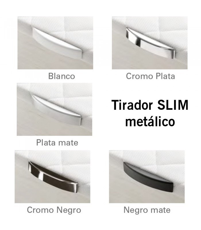 Opción de tirador SLIM metálico para canapés serie S