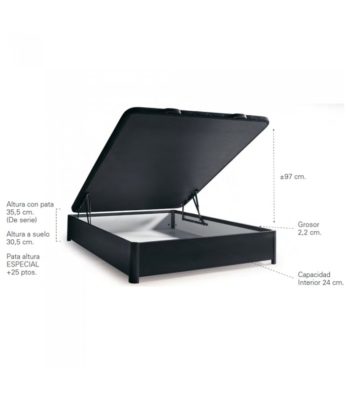 Dimensiones de canapé abatible Venecia