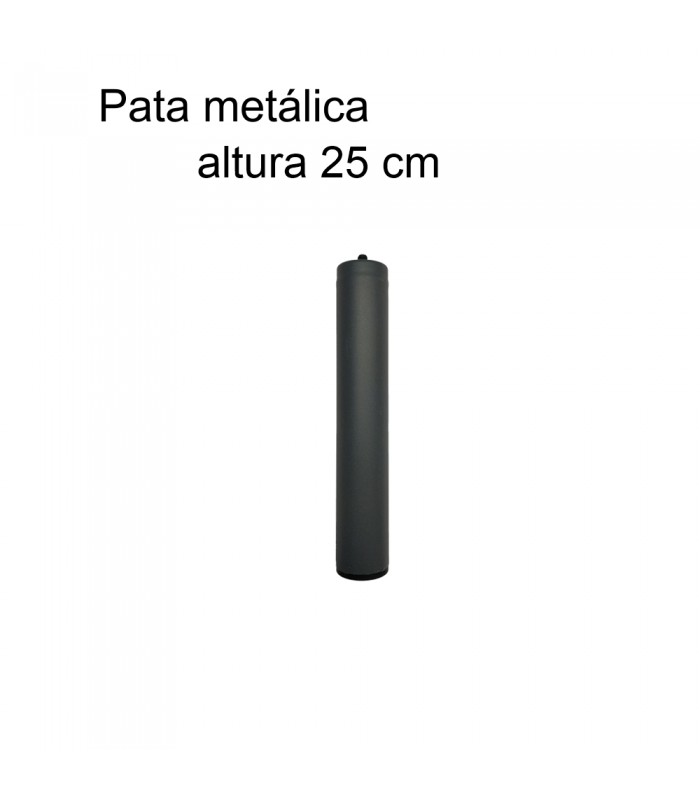 Pata metálica para somier o base tapizada