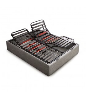 Canapé Elena tapizado con somier articulado eléctrico y mando inalámbrico