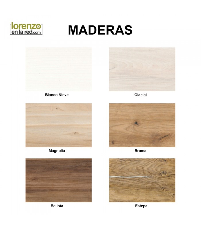 Colores maderas Dormitorio Capri