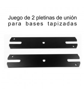 Juego de 2 pletinas de unión para bases tapizadas